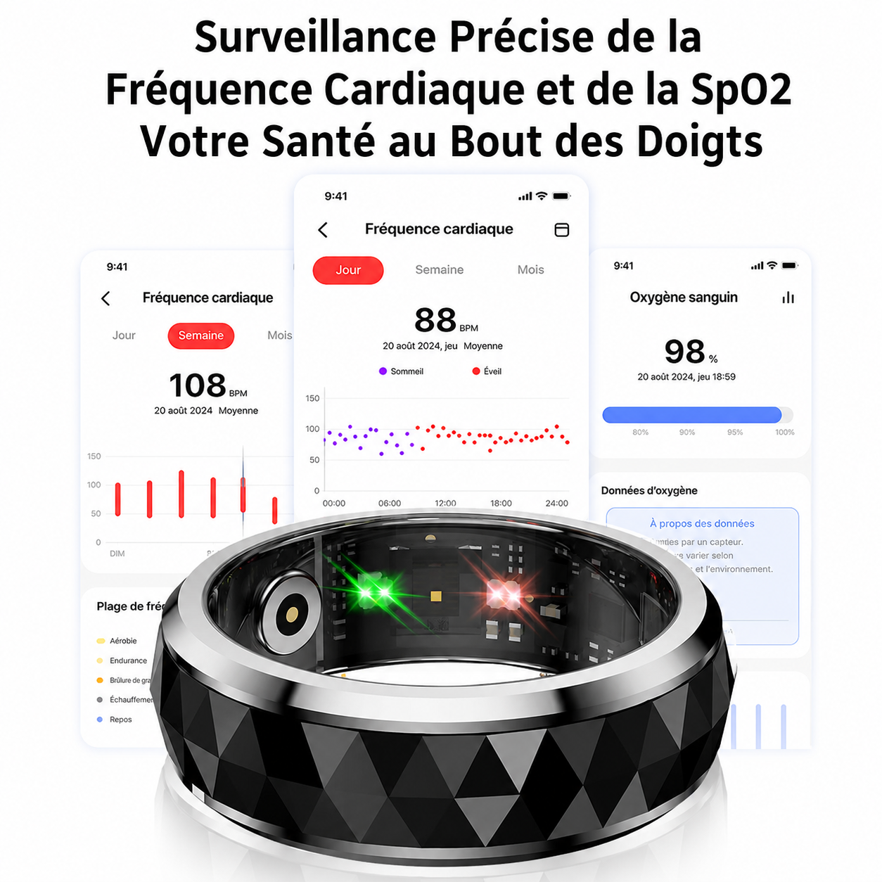 Opale Ring — Bague connectée rotative